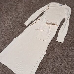 & Other Stories Cream Long Sleeve Dress